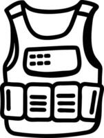 Tactical Bulletproof Vest Illustration for Security and Safety Design vector
