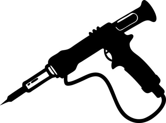 Tattoo Machine Silhouette Art for Creative Design and Art Projects