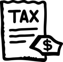 Tax Document with Dollar Sign for Financial and Accounting Use vector