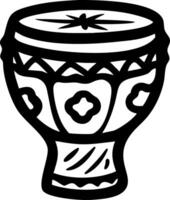 Traditional Hand Drum Illustration for Art and Design Projects vector