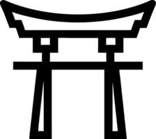 Traditional Japanese Torii Gate Illustration for Design Projects vector