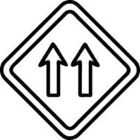 Traffic Direction Sign with Dual Arrow Design for Road Safety and Guidance vector