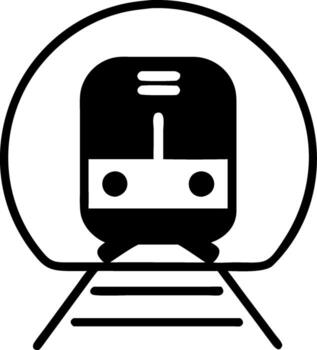 tren túnel sencillo transporte ilustración para señalización y diseño proyectos vector