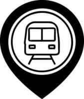 Train Location Pin for Maps Navigation Apps and Travel Guides vector