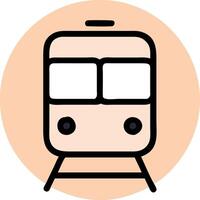 Train Front View for Transportation Apps and Graphic Design vector