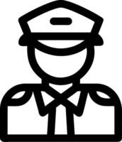 Uniformed Police Officer Line Art for Applications and Design Projects vector