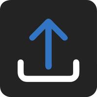 Upload Blue Arrow Symbol Digital Interface Illustration vector