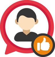 User Feedback Approval Chat with Thumbs Up Illustration vector