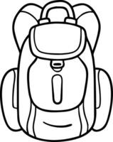 Backpack Outline Sketch for Design Projects and Educational Materials vector