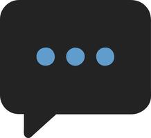 Chat Bubble with Blue Dots for Messaging Apps and Communication Design vector