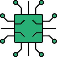 Green Circuit Board for Technology and Electronics Design vector