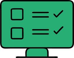 Illustration Computer Screen with Checklist for Productivity and Task Management vector