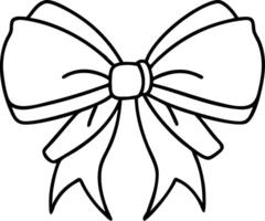 Illustration Decorative Bow Design for Crafts and Coloring Books vector