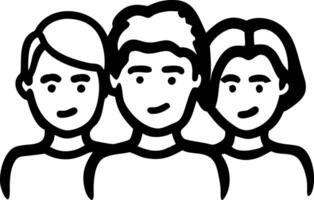 Illustration Diverse Group of People Cartoon Style Teamwork Concept vector