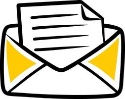 Illustration Envelope with Letter for Communication and Email Concepts vector