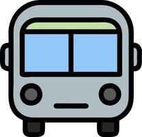 Illustration Front View Simplified Bus for Transport Apps and Websites vector