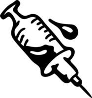 Illustration Medical Syringe with Droplet for Health and Safety Education vector