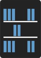 Illustration Minimalist Bookshelf with Books for Library Organization and Design vector