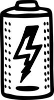 Illustration of Battery with Thunderbolt for Energy and Power Concepts vector