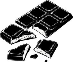 Illustration of Broken Chocolate Bar for Creative Design Projects vector