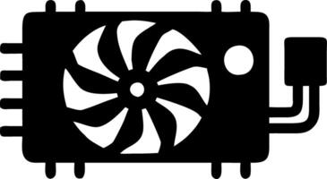 Illustration of Computer Cooling Fan for PC Hardware and Technology Design vector