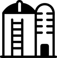 Illustration of Grain Silos with Ladder for Farming and Storage vector