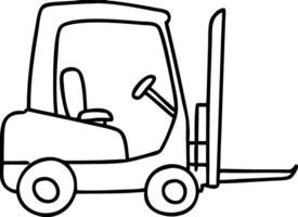 Illustration of Forklift Design for Industrial Use and Logistic Projects vector