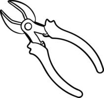 Illustration of Handtool Pliers for DIY Projects and Technical Design vector