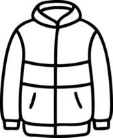 Illustration of Hooded Jacket Outline for Fashion Design Resources vector