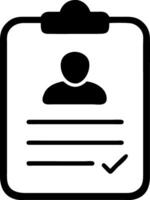 Illustration of Profile Document for ID Verification and Resume Design vector