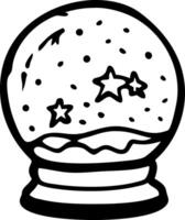 Illustration of Snow Globe with Stars for Holiday Decorations and Craft Projects vector