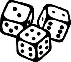 Illustration of Three Dice for Game Design and Entertainment Graphics vector