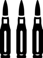 Illustration of Three Black Bullet Shapes for Design and Military Use vector
