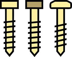 Illustration of Three Different Screws for DIY Projects and Construction vector