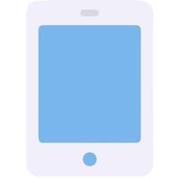 Illustration Simple Tablet Blue Screen for Digital Design and Apps vector