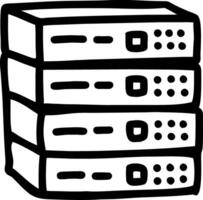 Illustration Stack of Computer Servers for Technology Design vector
