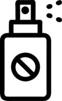 Illustration Spray Bottle with No Symbol for Prohibited Use and Safety Awareness vector