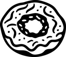 Line Art Donut Illustration for Creative Projects and Design vector