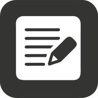 of Document with Pencil for Writing and Note-Taking Applications vector