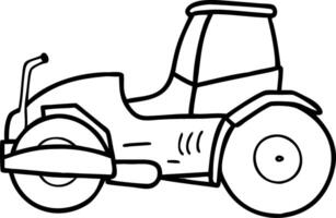 Outline of Construction Vehicle for Coloring Books and Educational Resources vector