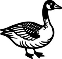 Silhouette of Goose Illustration for Art Projects and Craft Designs vector