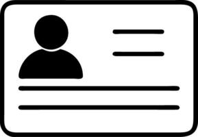 Silhouette Simple ID Card for Identification and Documentation vector