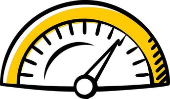 Speedometer Dial Illustration for Performance and Measurement Design vector