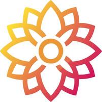 Vibrant Gradient Floral Mandala for Design and Decor Projects vector