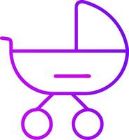 Vibrant Neon Baby Stroller for Design Projects and Nurseries vector