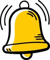 Vibrant Yellow Bell Perfect for Alerts and Notifications Design vector