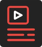 Play Button with Text Element for Digital Media Applications vector
