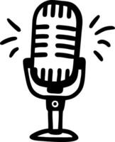 Vintage Microphone for Podcast and Music Illustrations vector