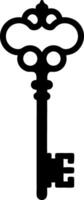 Vintage Skeleton Key Silhouette for Design Projects and Crafts vector