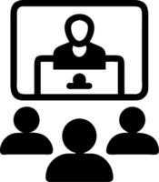 Virtual Meeting for Conference and Online Collaboration vector